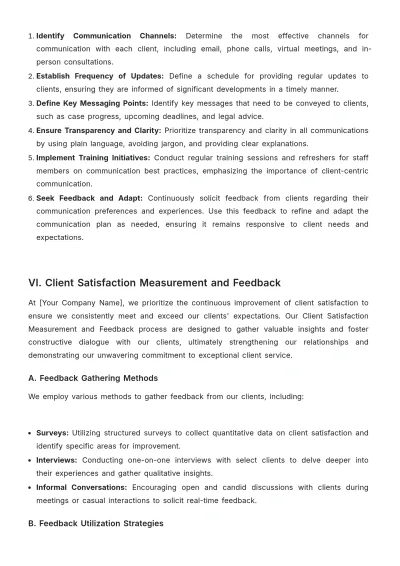 Free Law Firm Account Strategy Template to Edit Online