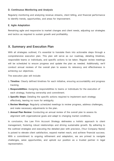 Free Law Firm Account Strategy Template to Edit Online