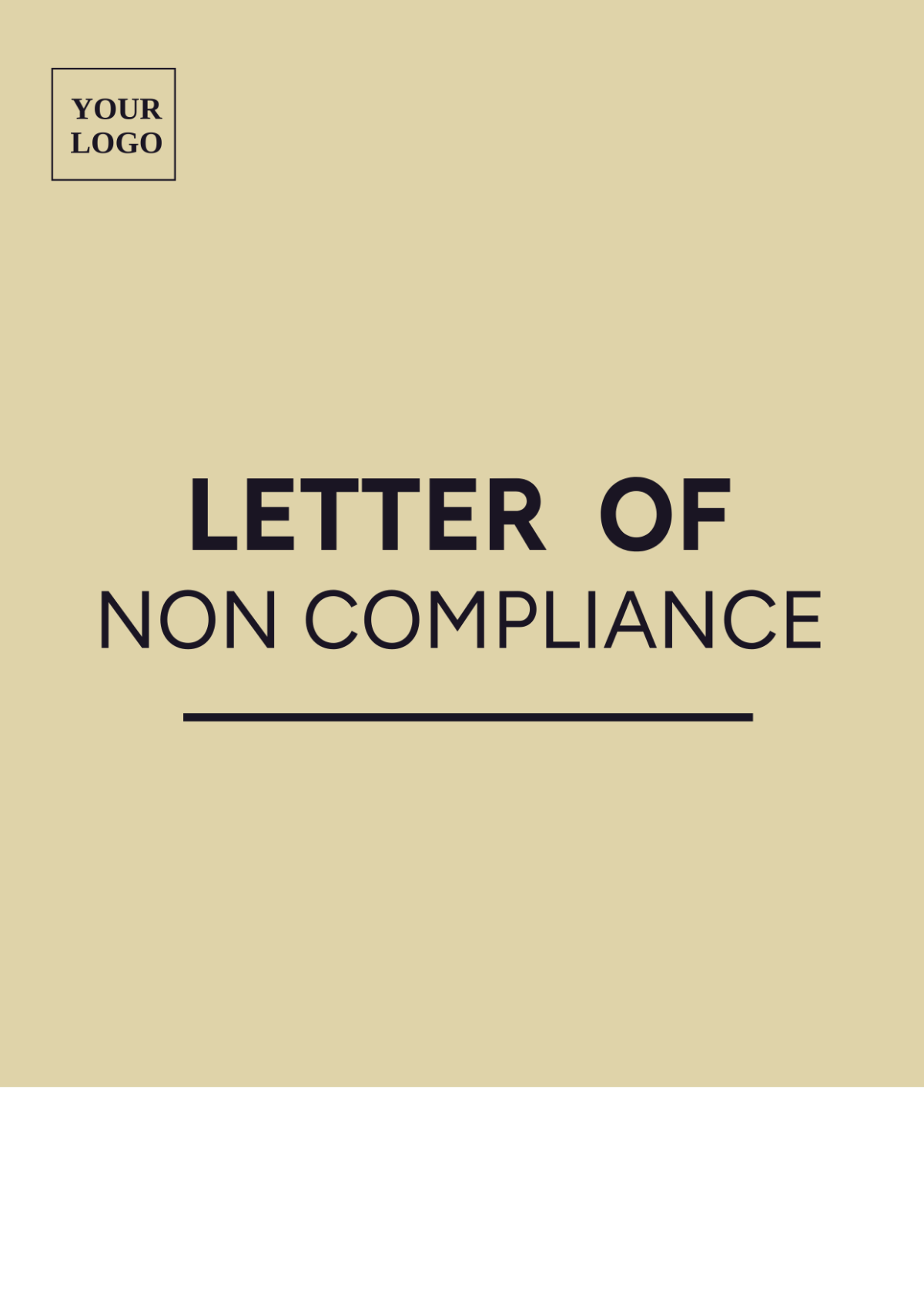 Letter Of Non Compliance Template