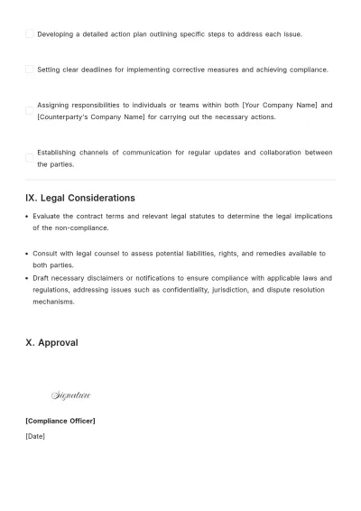 Free Letter Of Non Compliance Template to Edit Online