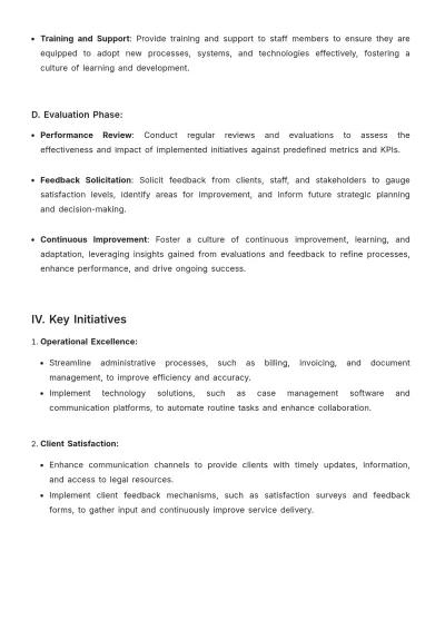 Free Law Firm Implementation Plan Template to Edit Online