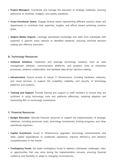 Free Law Firm Implementation Plan Template to Edit Online