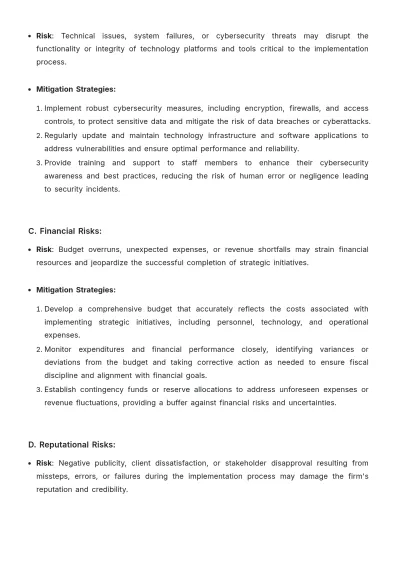 Free Law Firm Implementation Plan Template to Edit Online
