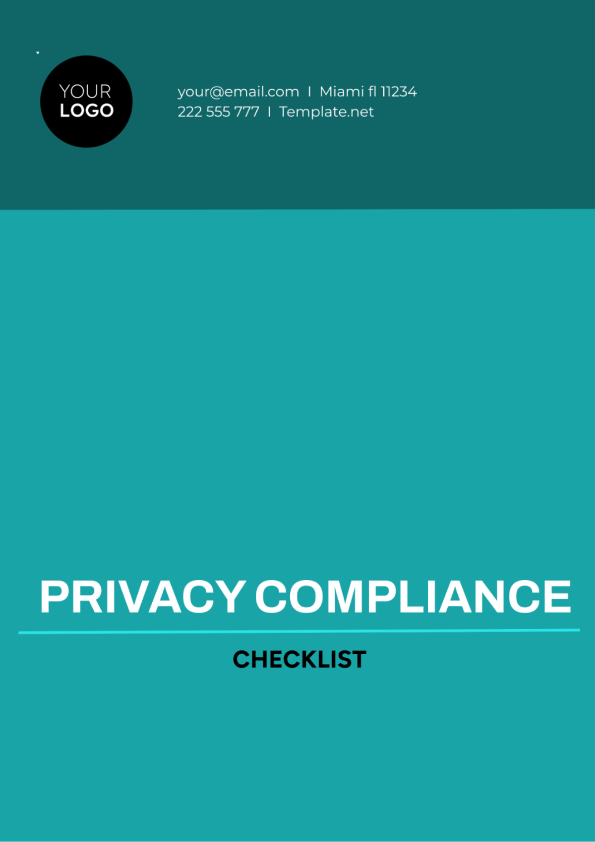 Privacy Compliance Checklist Template