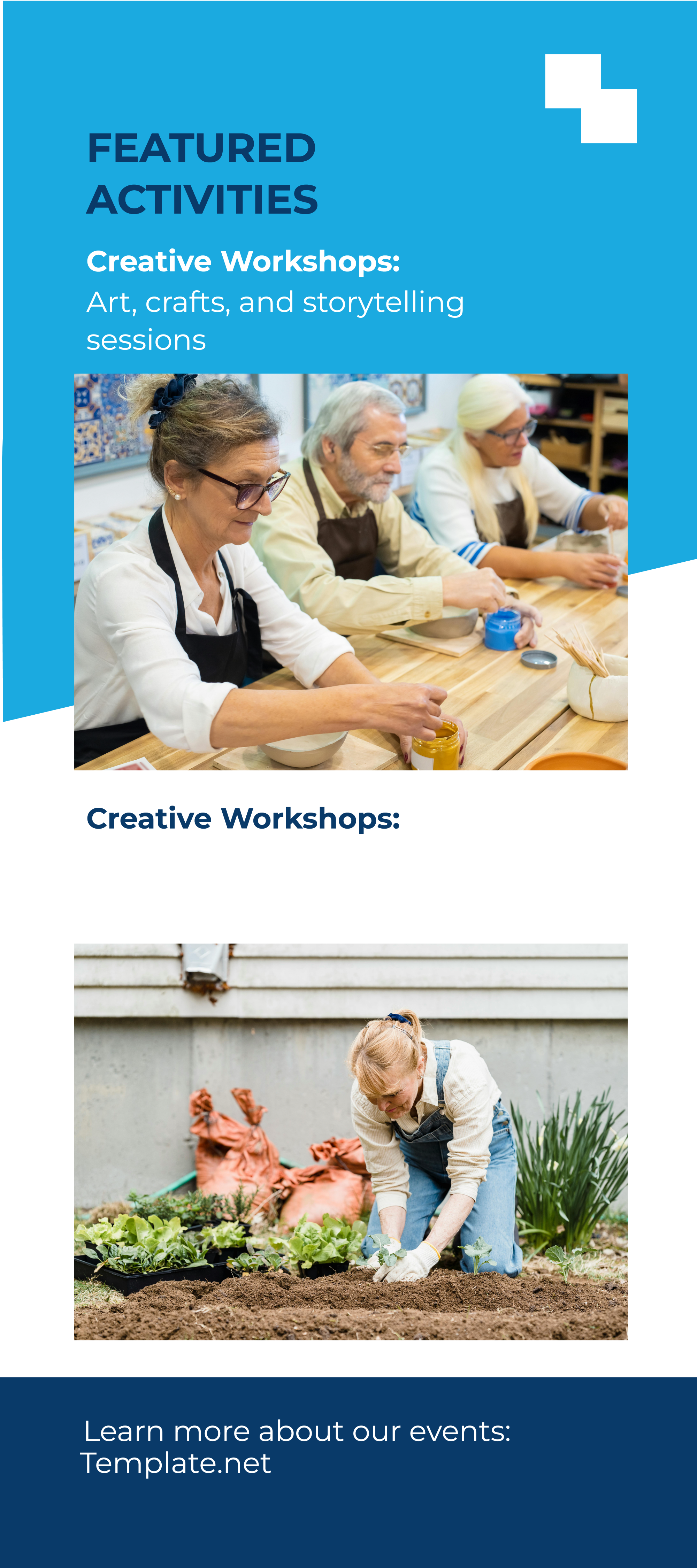 Free Celebrating Seniors: Activities and Events Rack Card Template to Edit Online