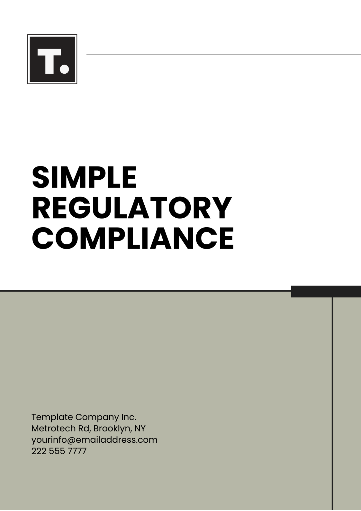 Simple Regulatory Compliance Template