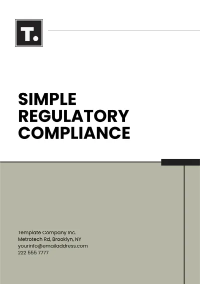 Free Simple Regulatory Compliance Template to Edit Online