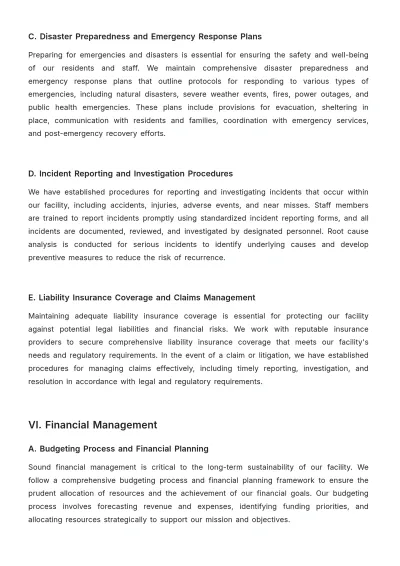 Free Nursing Home Long-term Strategic Compliance Planning Document Template to Edit Online