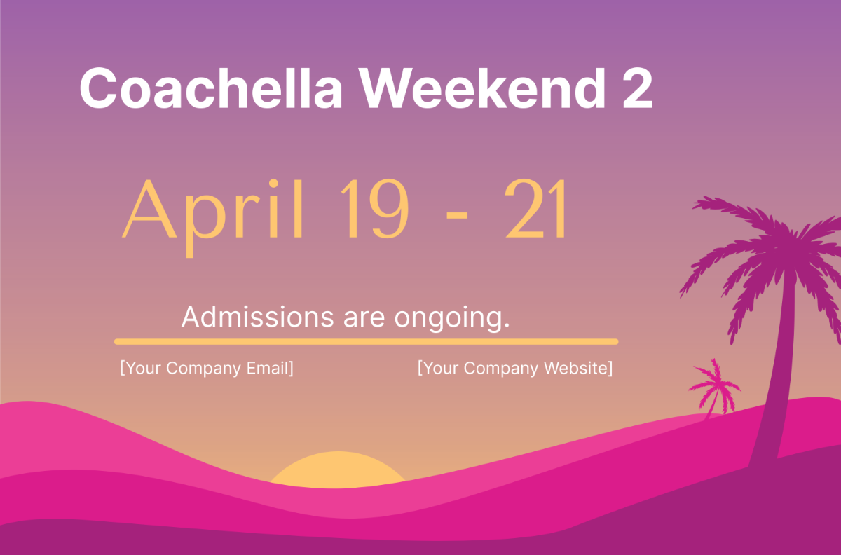 Coachella Weekend 2 Schedule Template