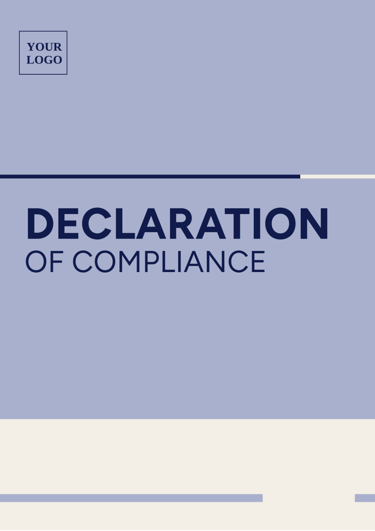 Declaration Of Compliance Template