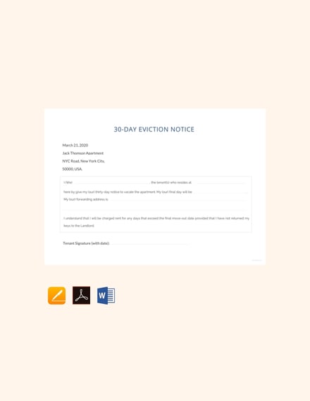 free 30 day eviction notice template 440x570