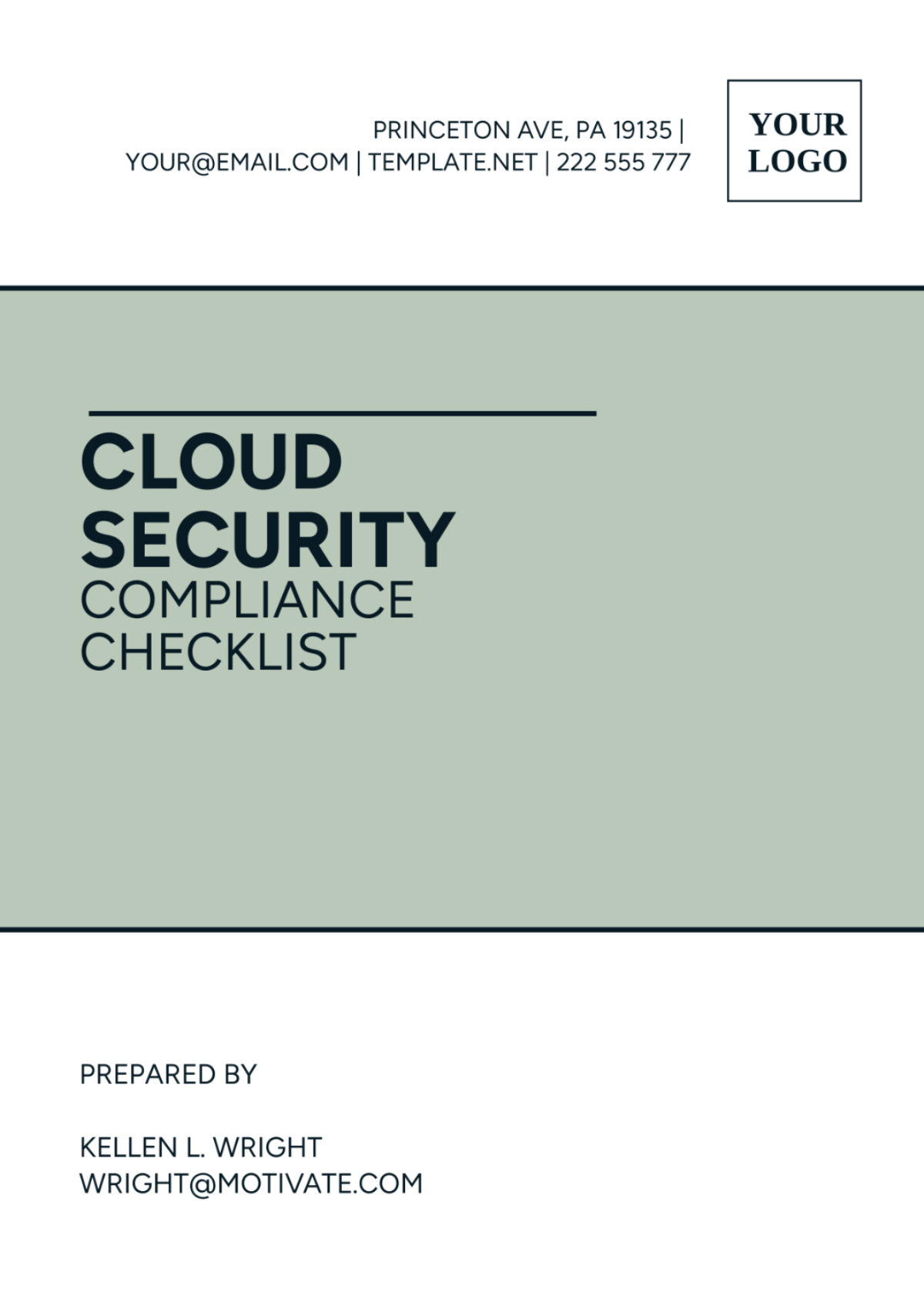 Cloud Security Compliance Checklist Template - Edit Online & Download