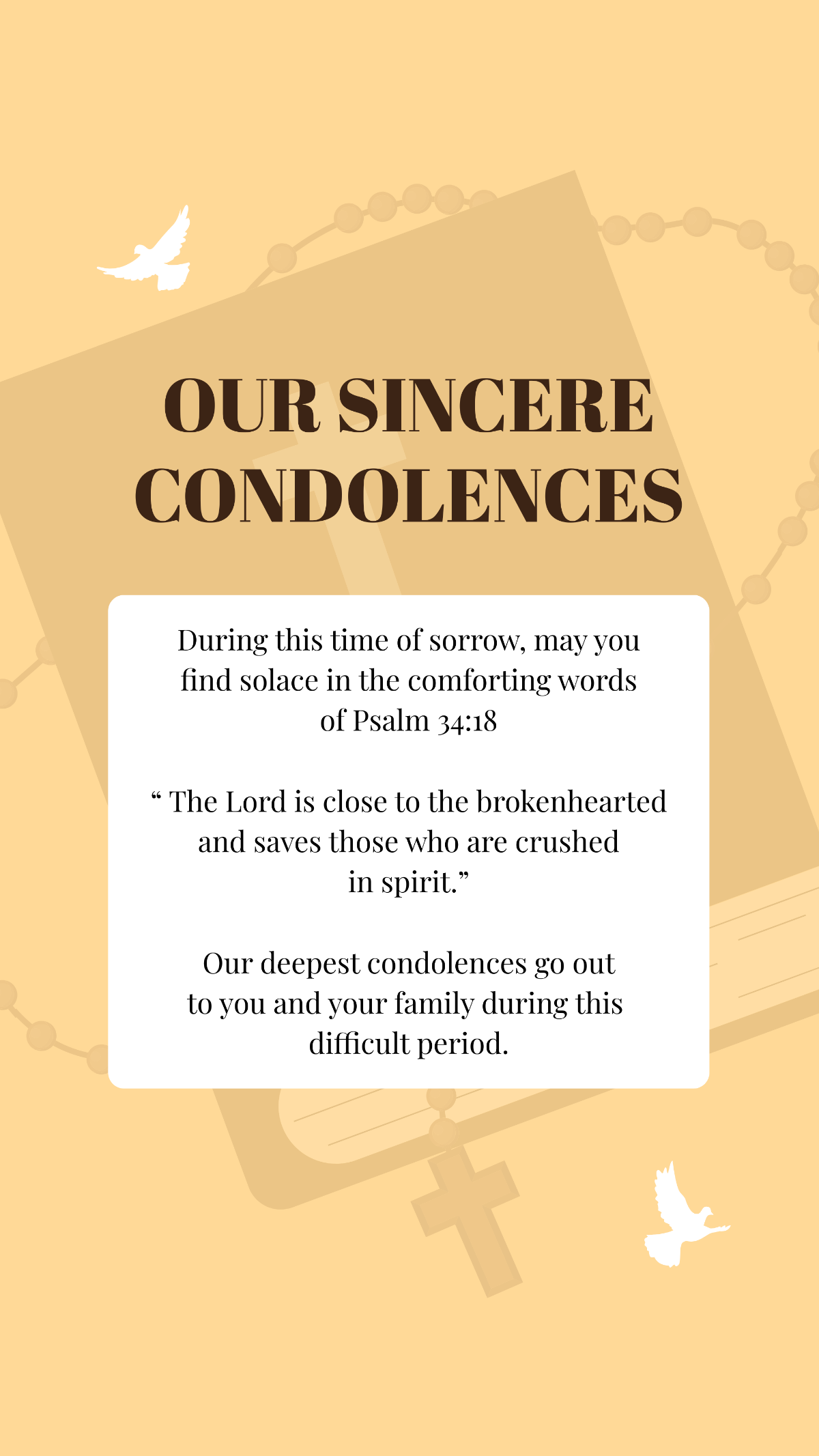 Free Condolence Bible Quote Template