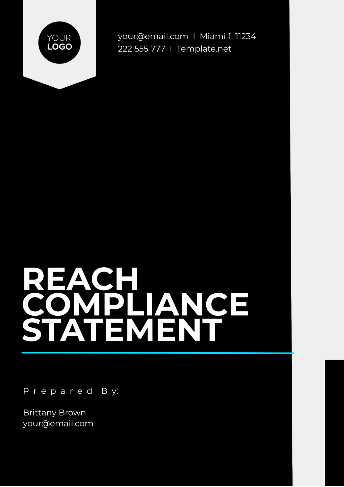 Reach Compliance Statement Template