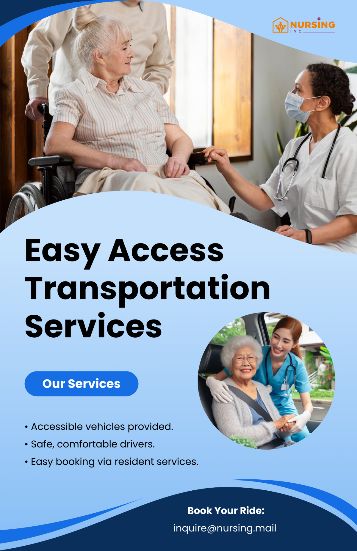 Free Easy Access Transportation Services Poster Template