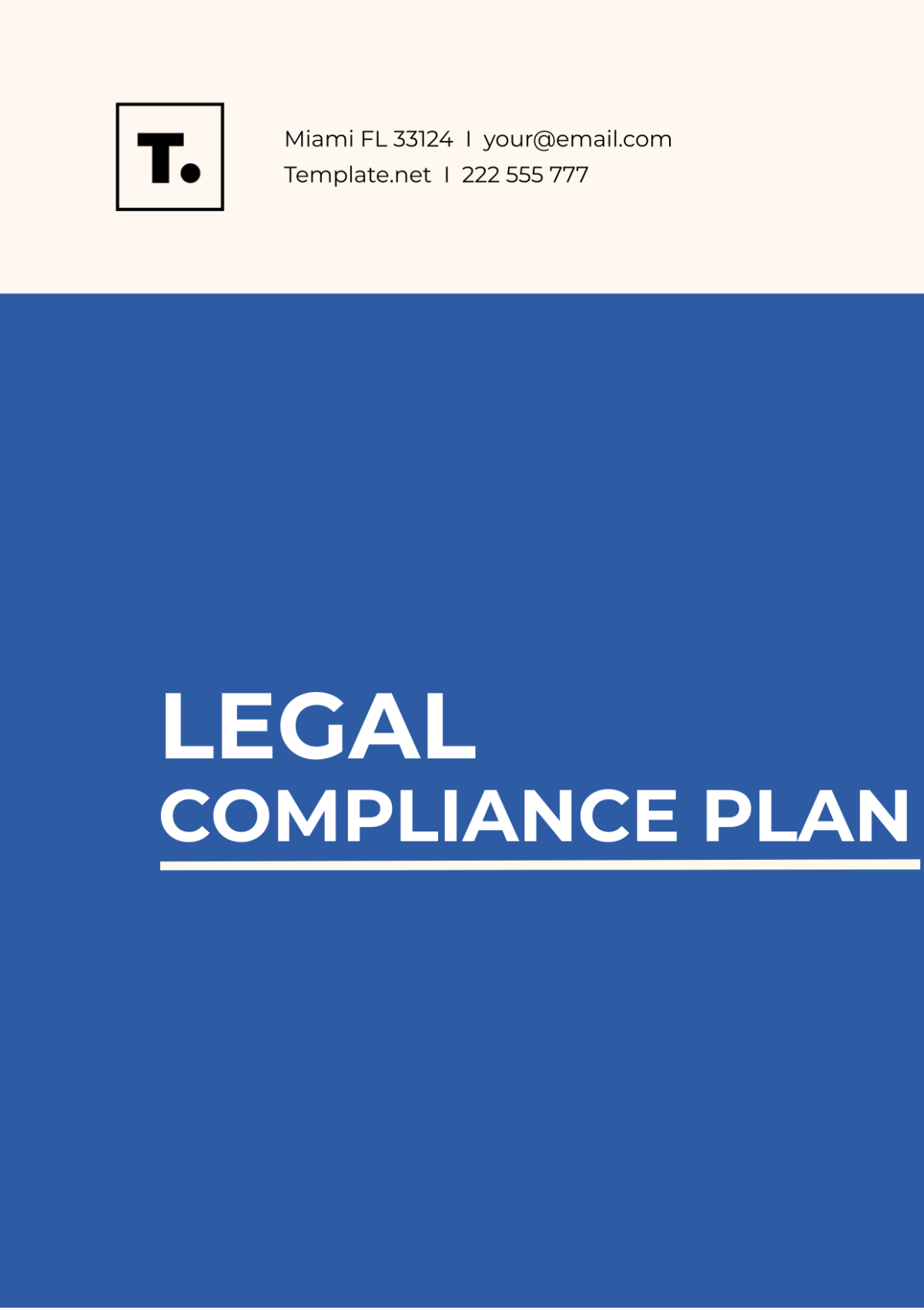 Legal Compliance Plan Template