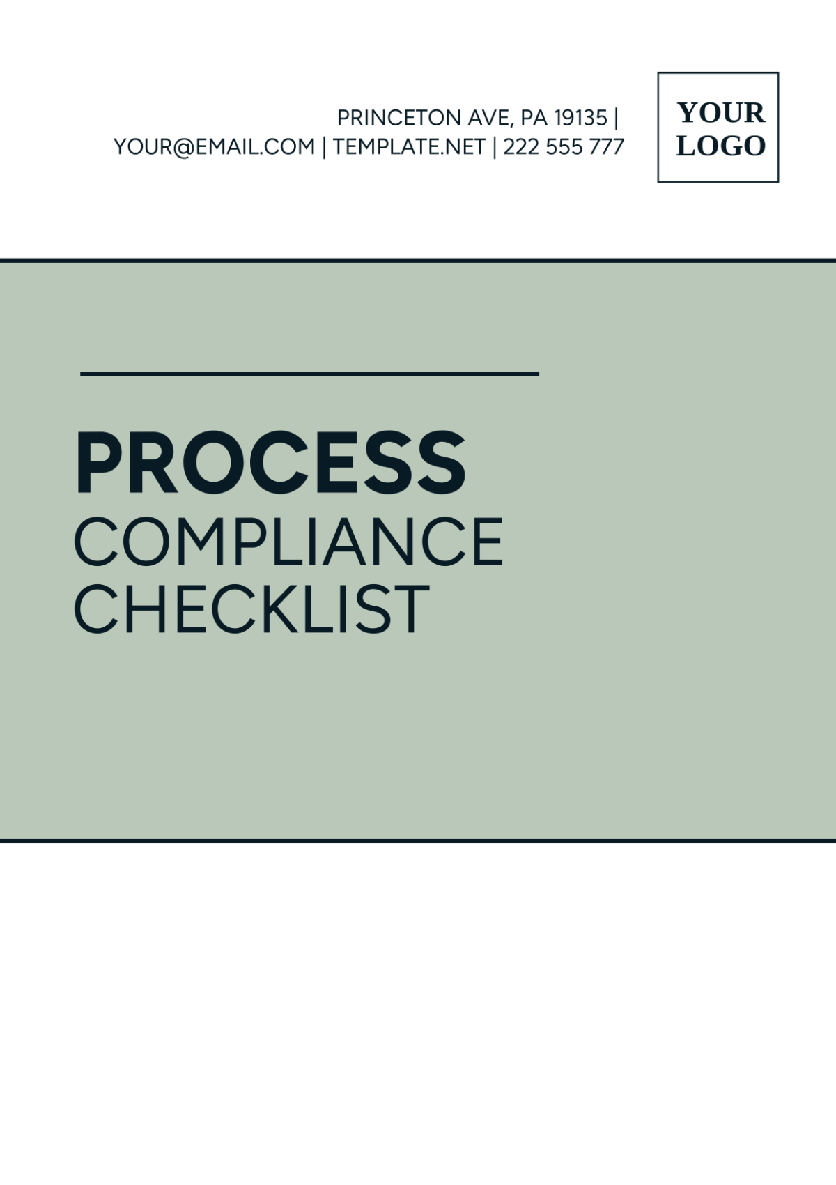 Process Compliance Checklist Template
