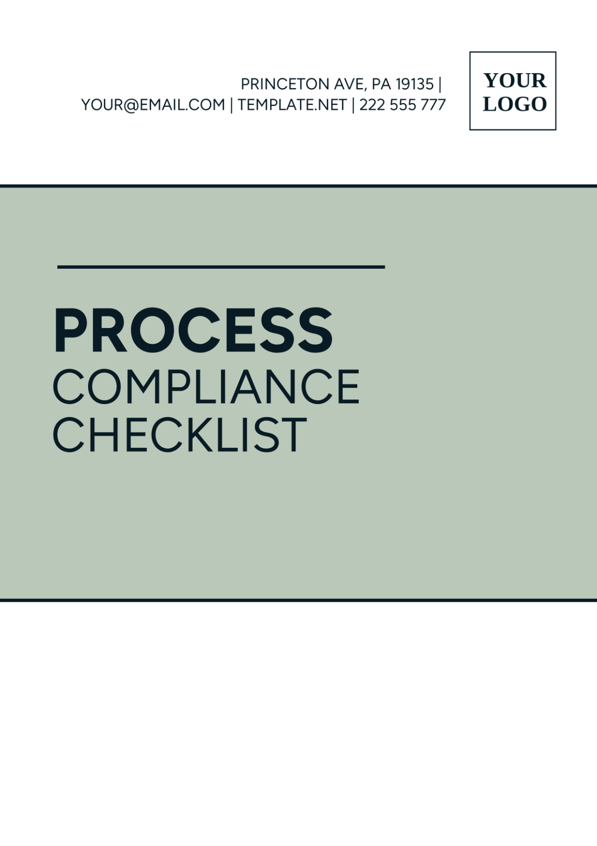 Process Compliance Checklist Template - Edit Online & Download