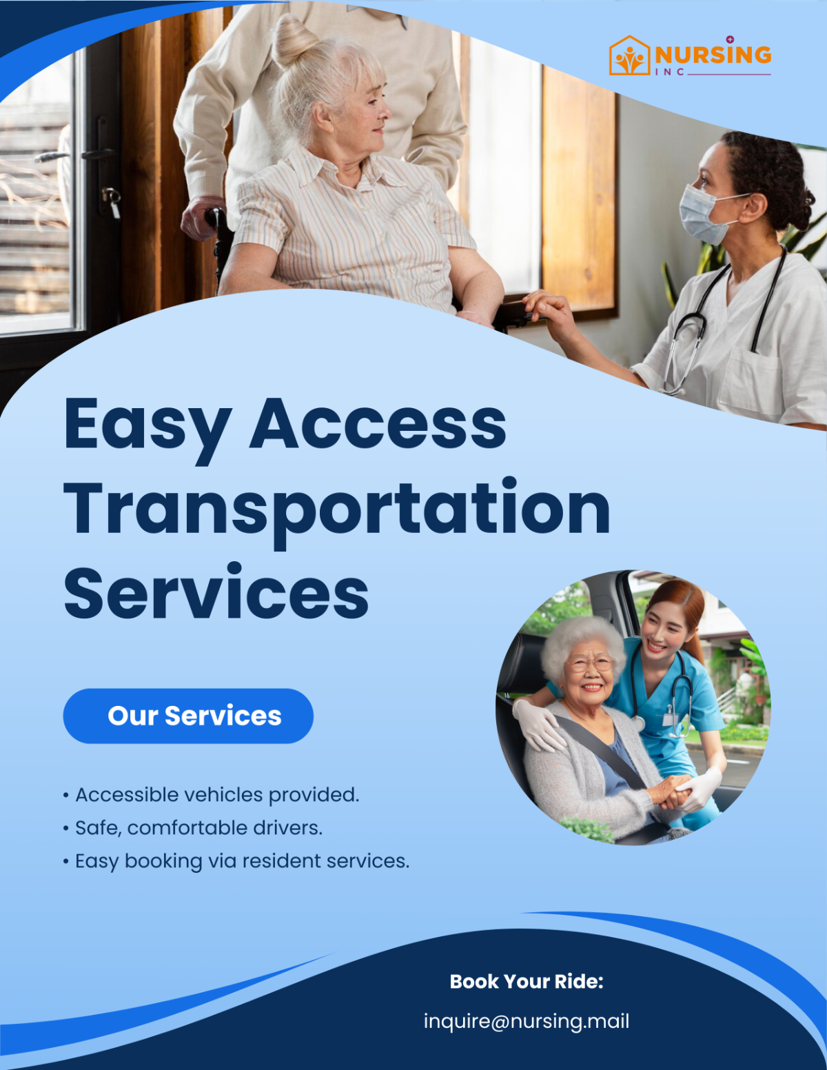 Easy Access Transportation Services Flyer Template