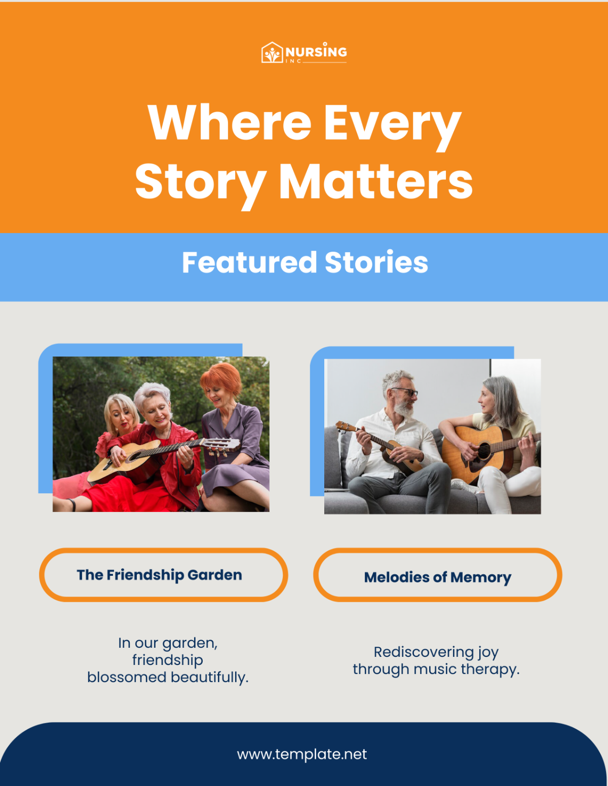 Free Real Stories from Our Residents Flyer Template
