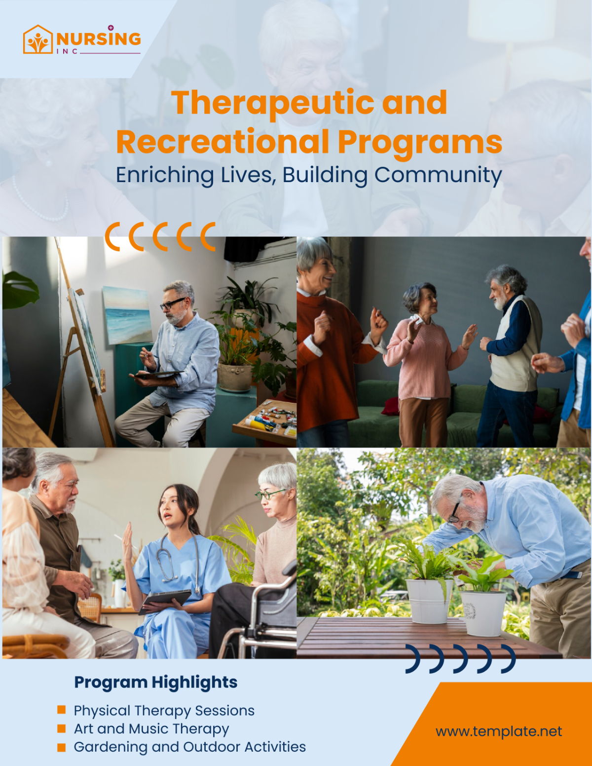 Discover Therapeutic and Recreational Programs Flyer Template