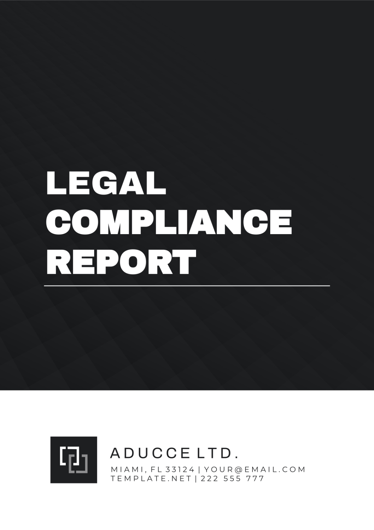 Legal Compliance Report Template