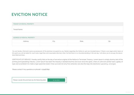 3 Day Eviction Notice Template: Download 23+ Notices in ...