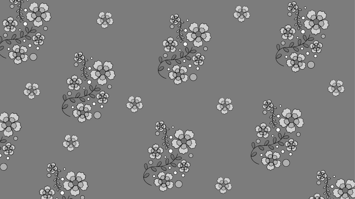 Free Floral Pattern Grey Background