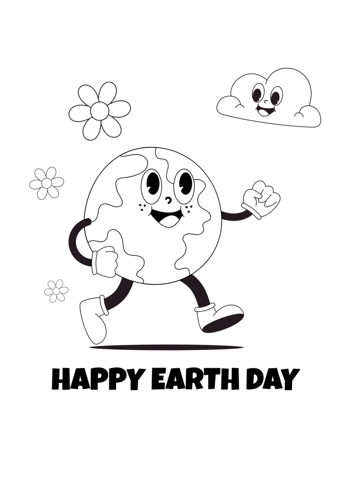 Earth Day Doodle Template