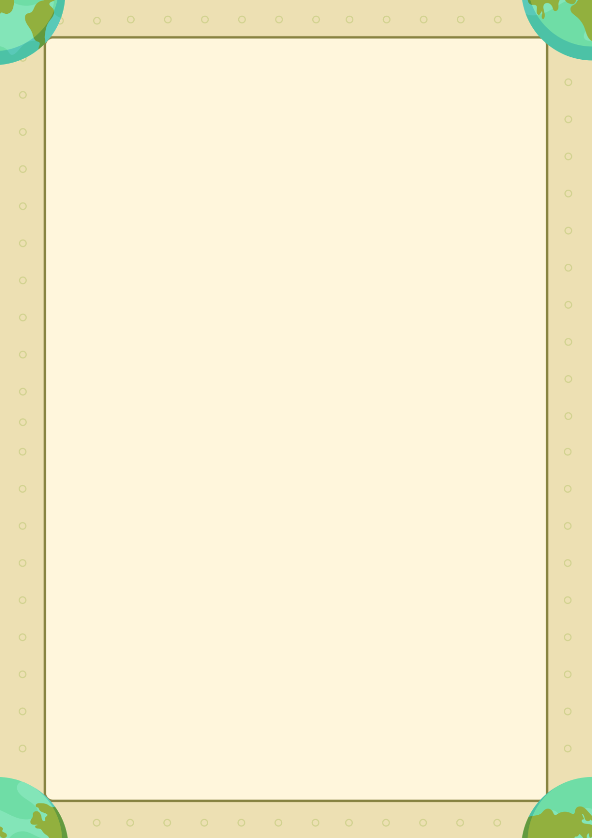 Earth Day Frame Template