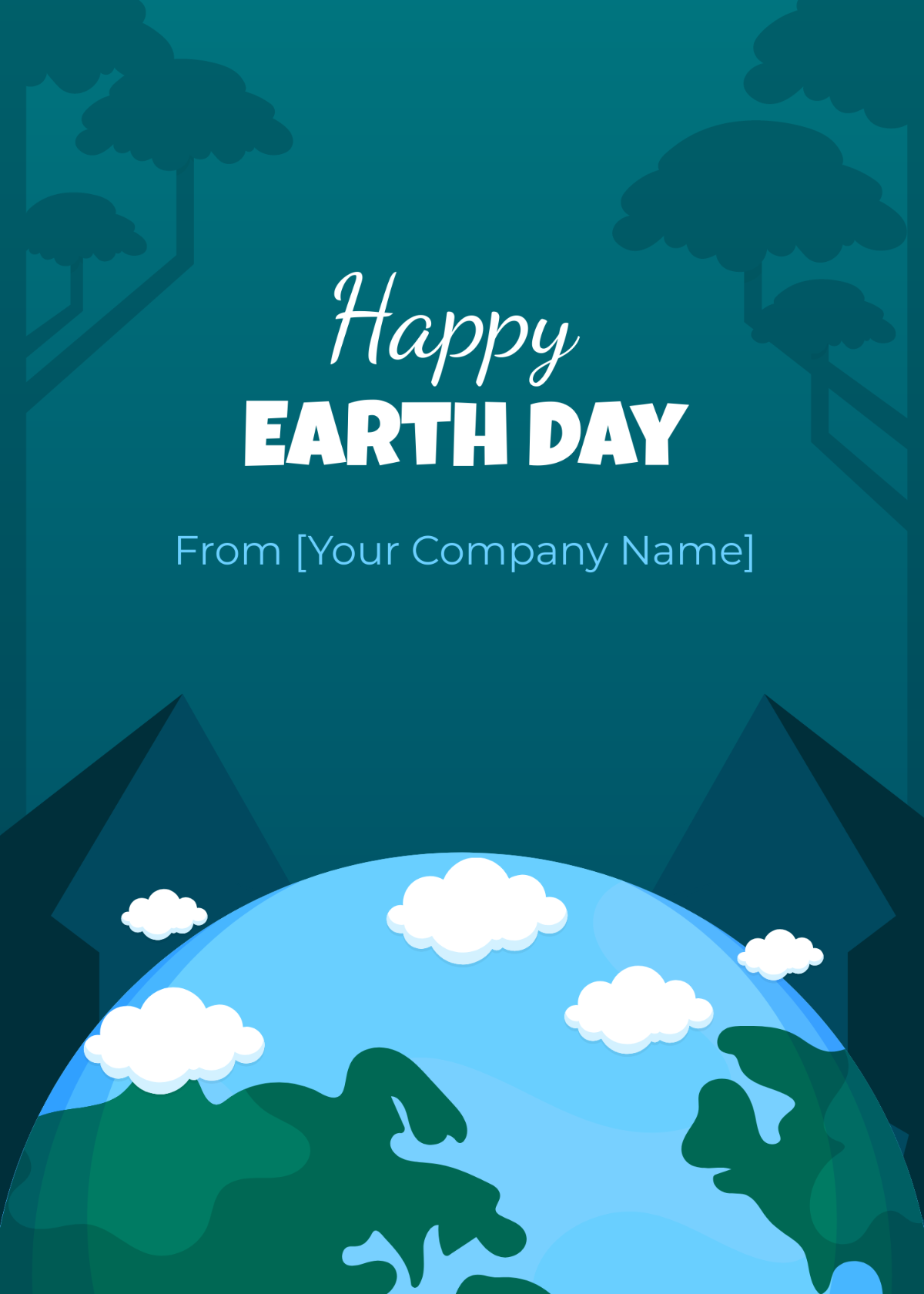 Earth Day Greeting Card Template