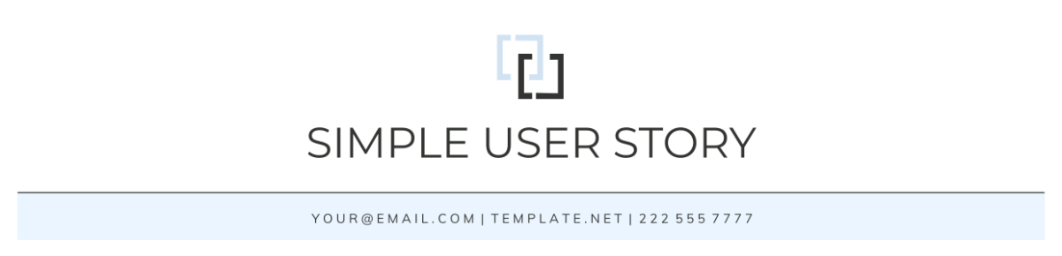 Simple User Story Header