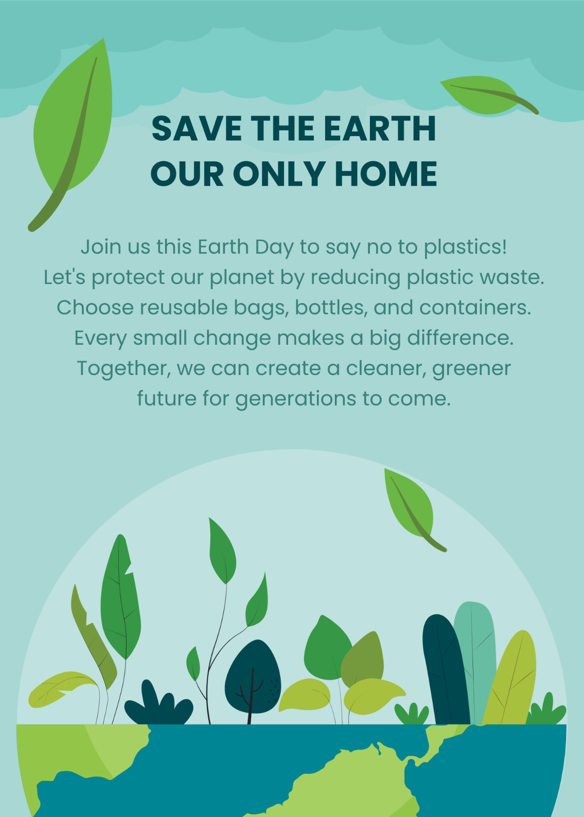 Earth Day Message Template