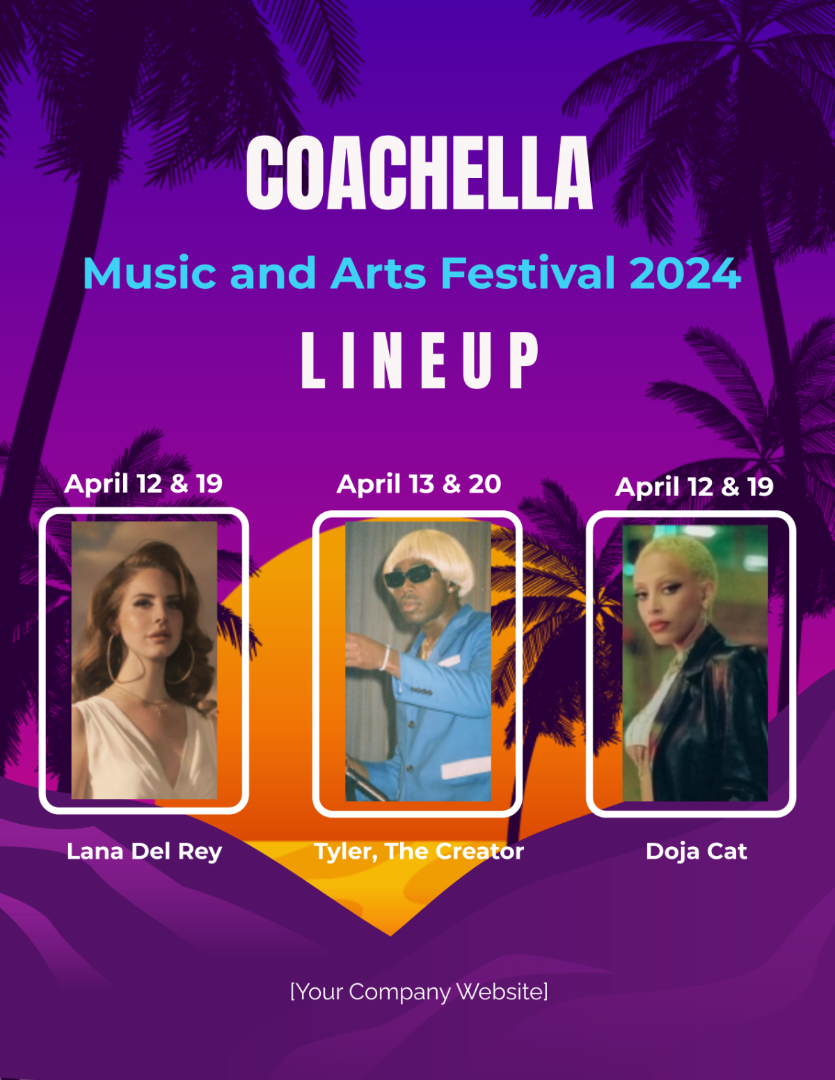 Free Coachella Music Festival Flyer Template