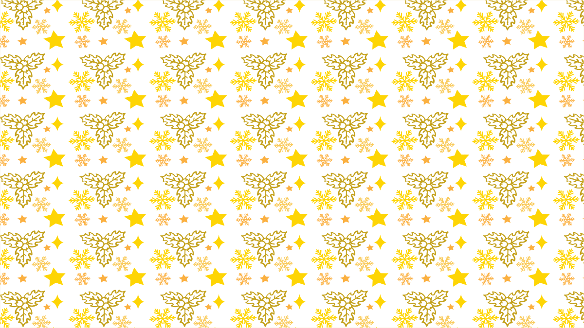 Yellow Christmas Pattern Background