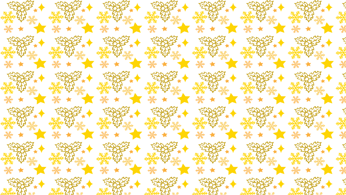 Yellow Christmas Pattern Background