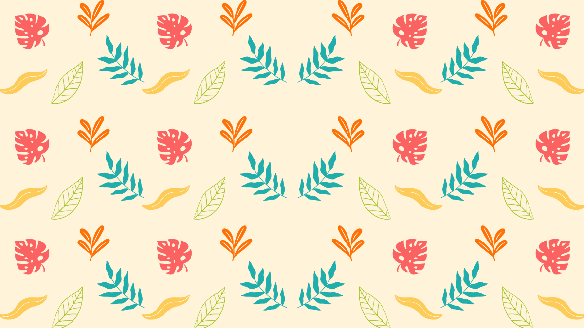 Colorful Leaves Pattern Background