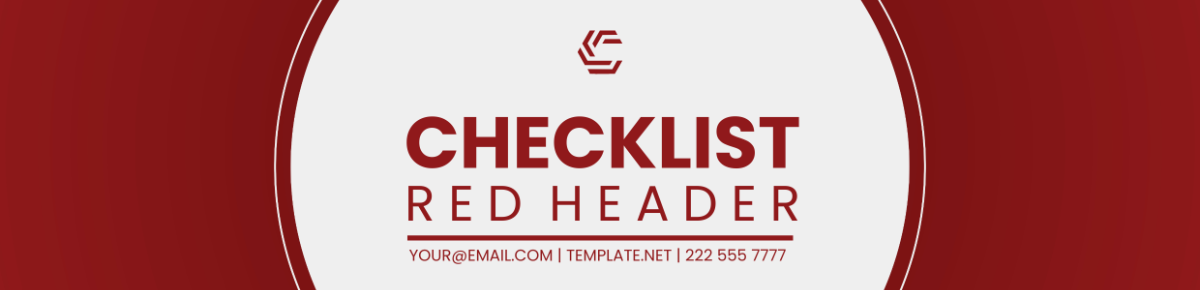 Free Checklist Red Header Template