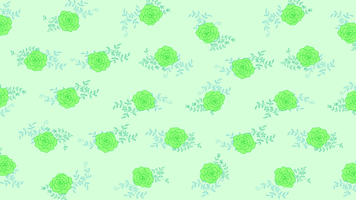 Light Green Floral Pattern Background