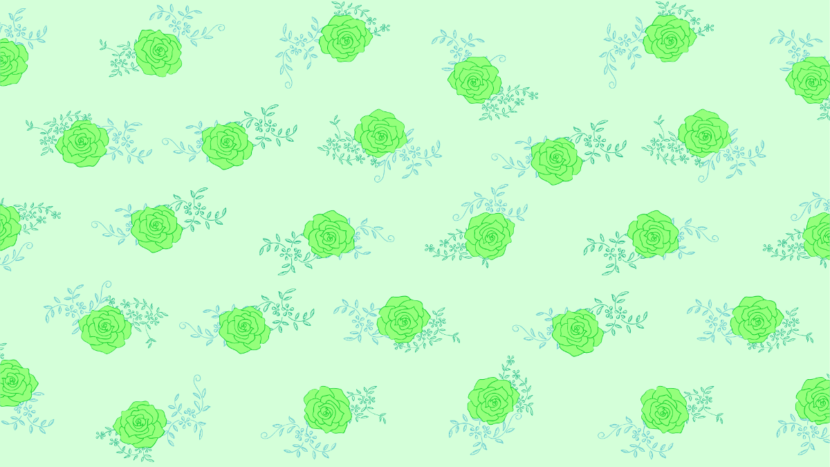 Light Green Floral Pattern Background