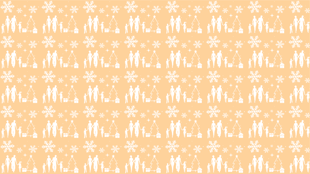 Family Christmas Pattern Background