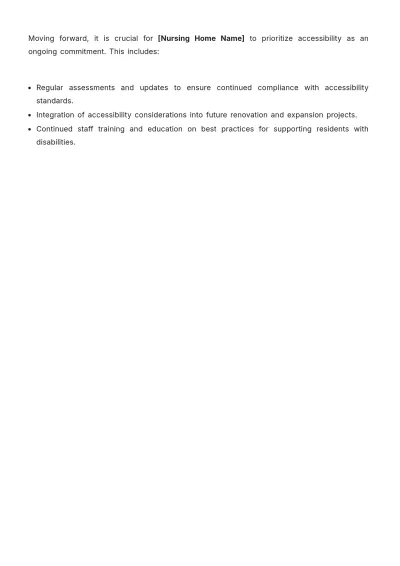 Free Nursing Home Building Accessibility Improvement Study Template to Edit Online