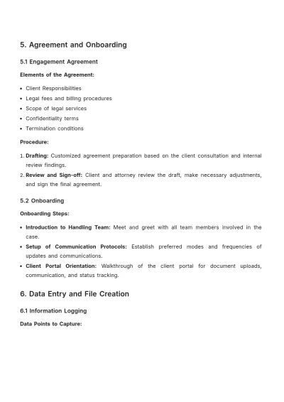Free Law Firm Client Intake Procedure Template to Edit Online