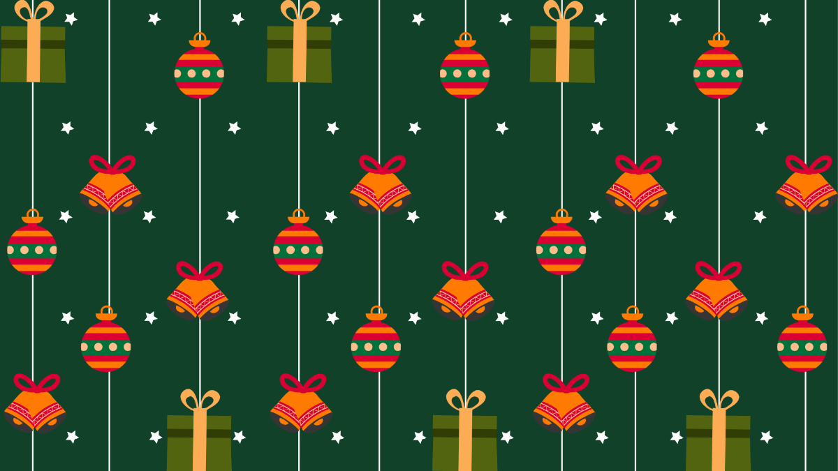 Green Christmas Pattern Background