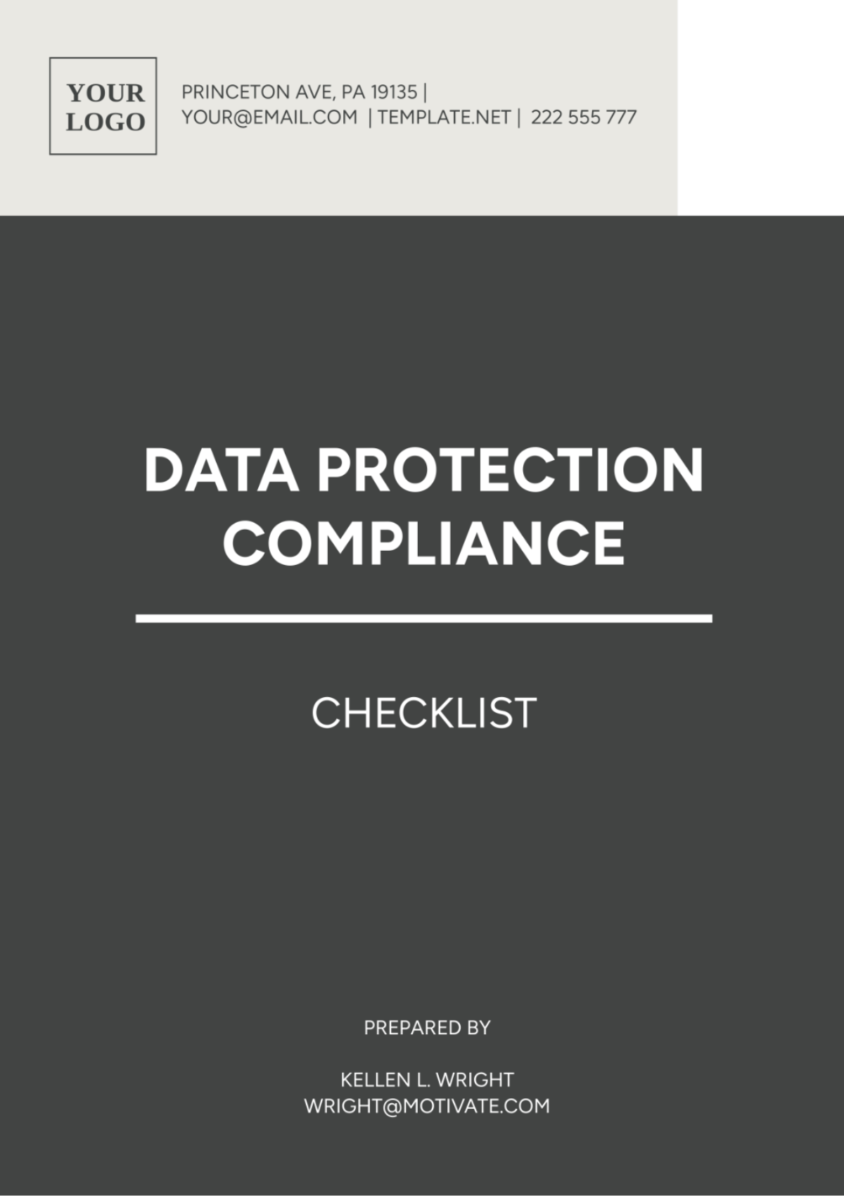 Data Protection Compliance Checklist Template