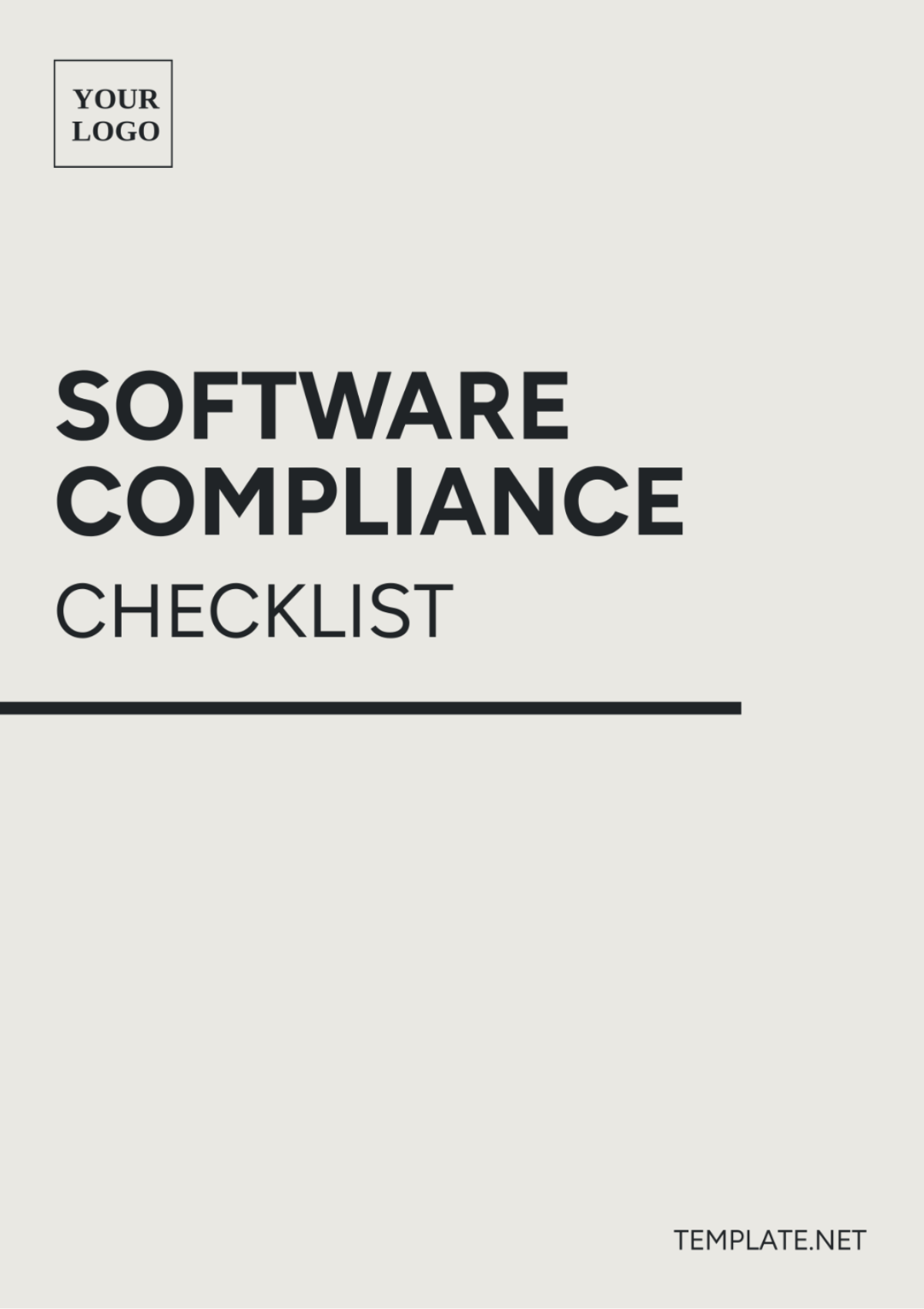 Software Compliance Checklist Template
