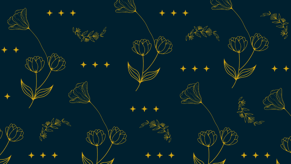 Gold Floral Pattern Background