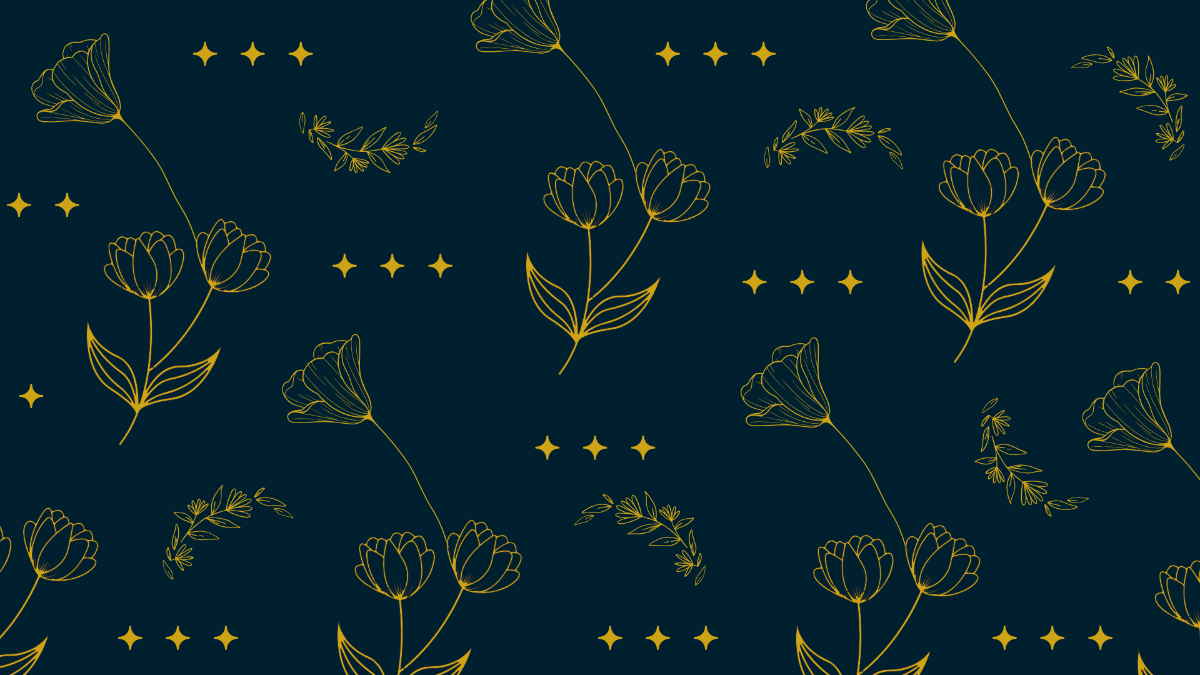 Gold Floral Pattern Background