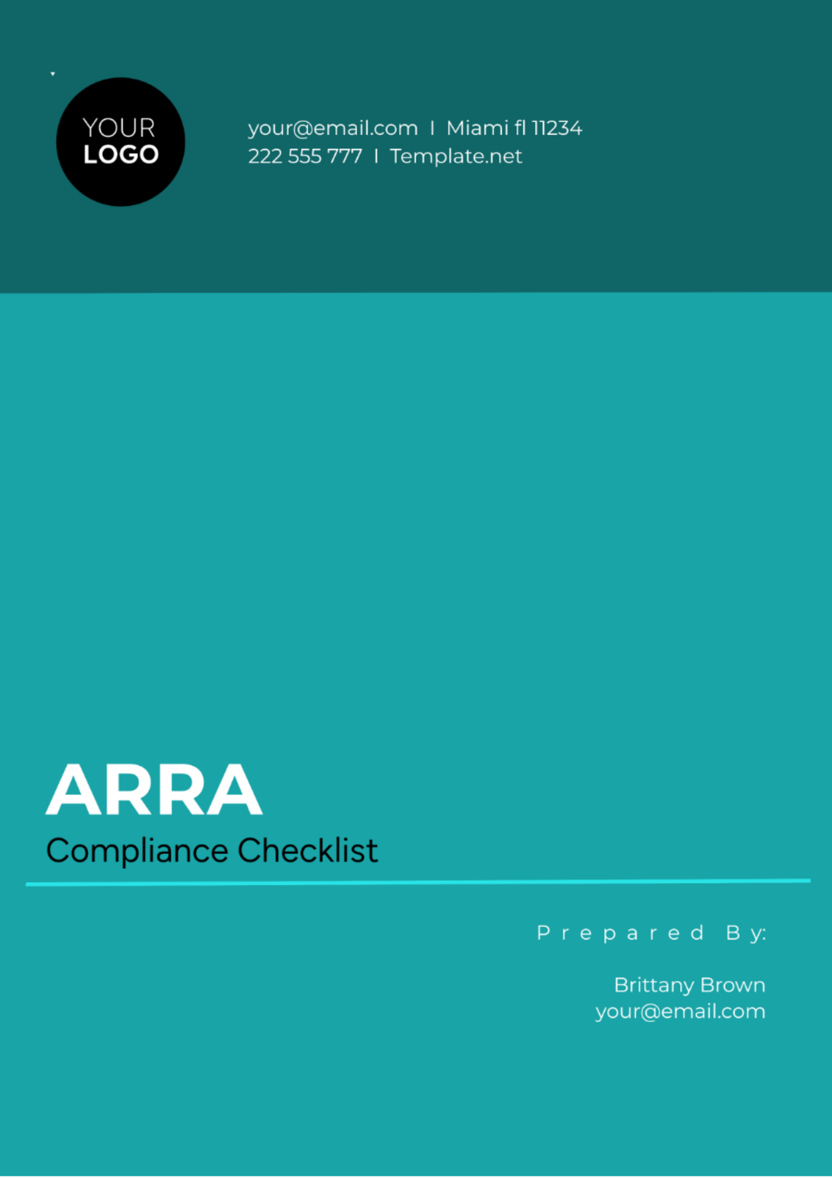 ARRA Compliance checklist Template