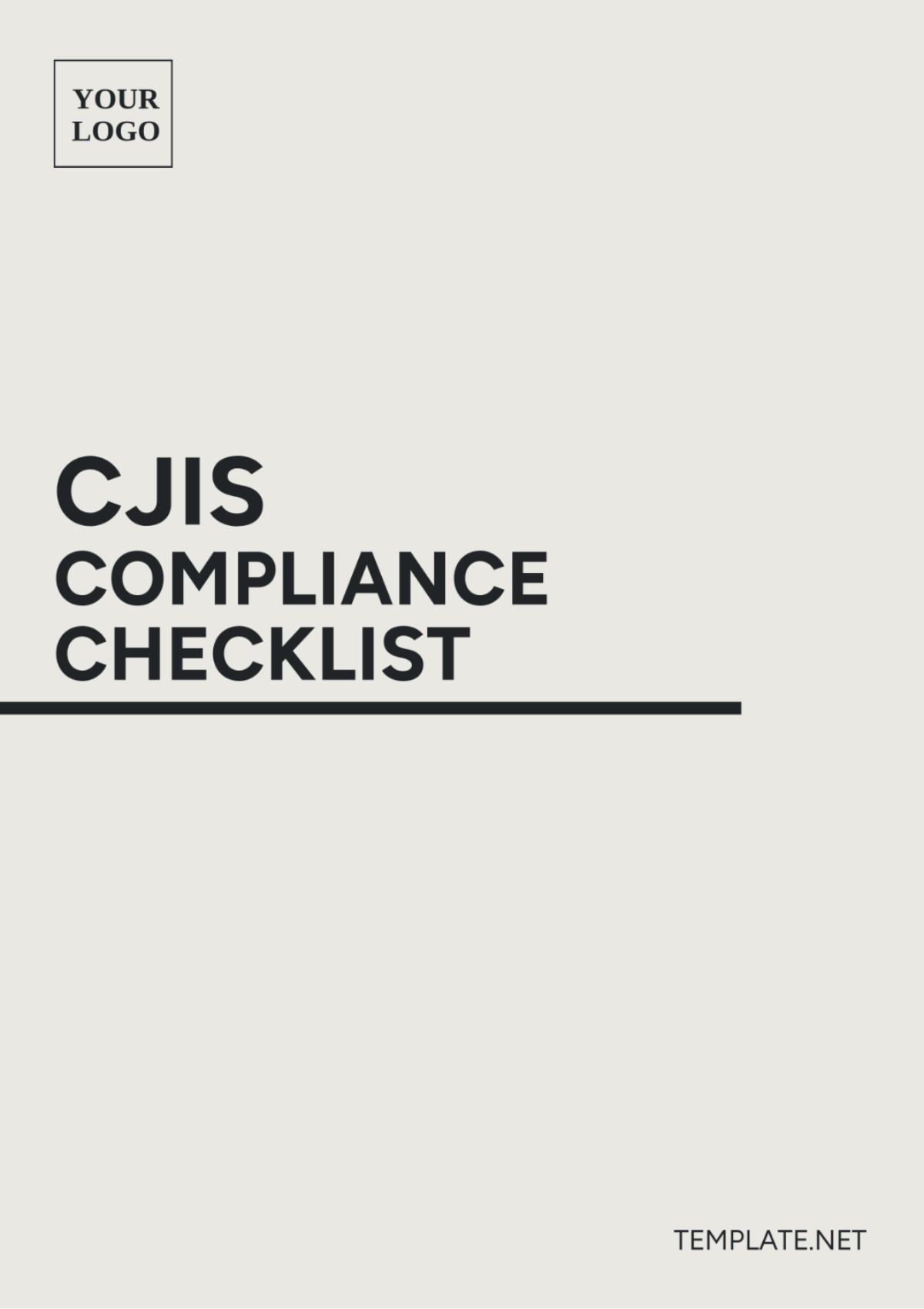 CJIS Compliance Checklist Template